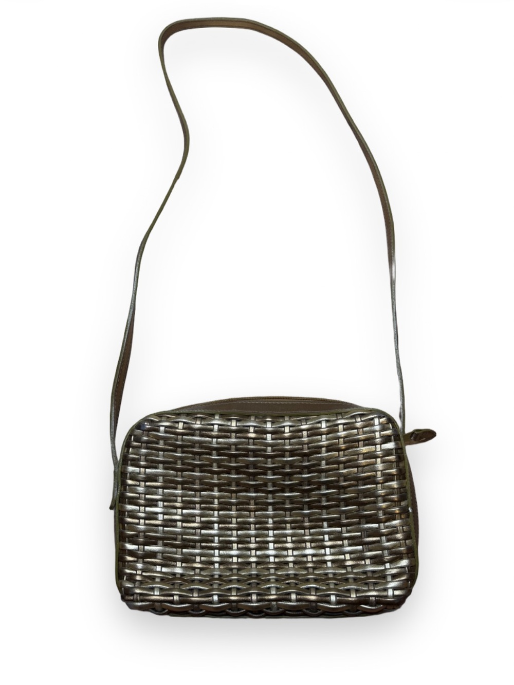 Metallic crossbody bag